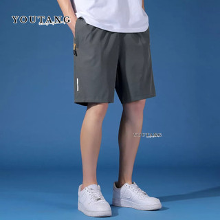 Quần Short Thể Thao Đi Biển Bằng Lụa Lạnh Mỏng Cỡ Lớn Thời Trang Mùa Hè Cho Nam YOUTANG