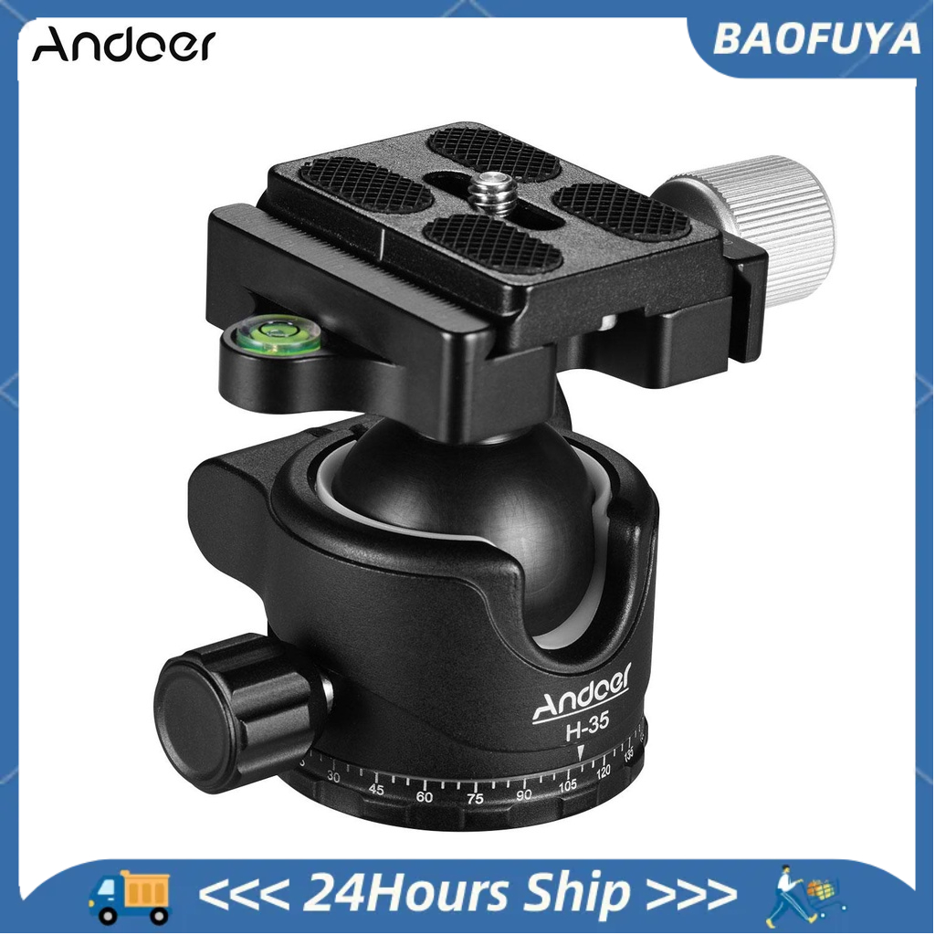 #Đầu Bi Chân Máy Ảnh Andoer H-35 Tải Trọng Lực Thấp Bằng Hợp Kim Nhôm Chịu Lực 15kg / 33lbs