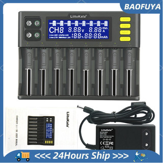 Bộ sạc pin Liitokala Lii-S8 Li-Ion 3.7v Nimh 1.2v Li-Fepo4 3.2v Imr 3.8v dành cho 18650 26650 21700 26700 AA AAA