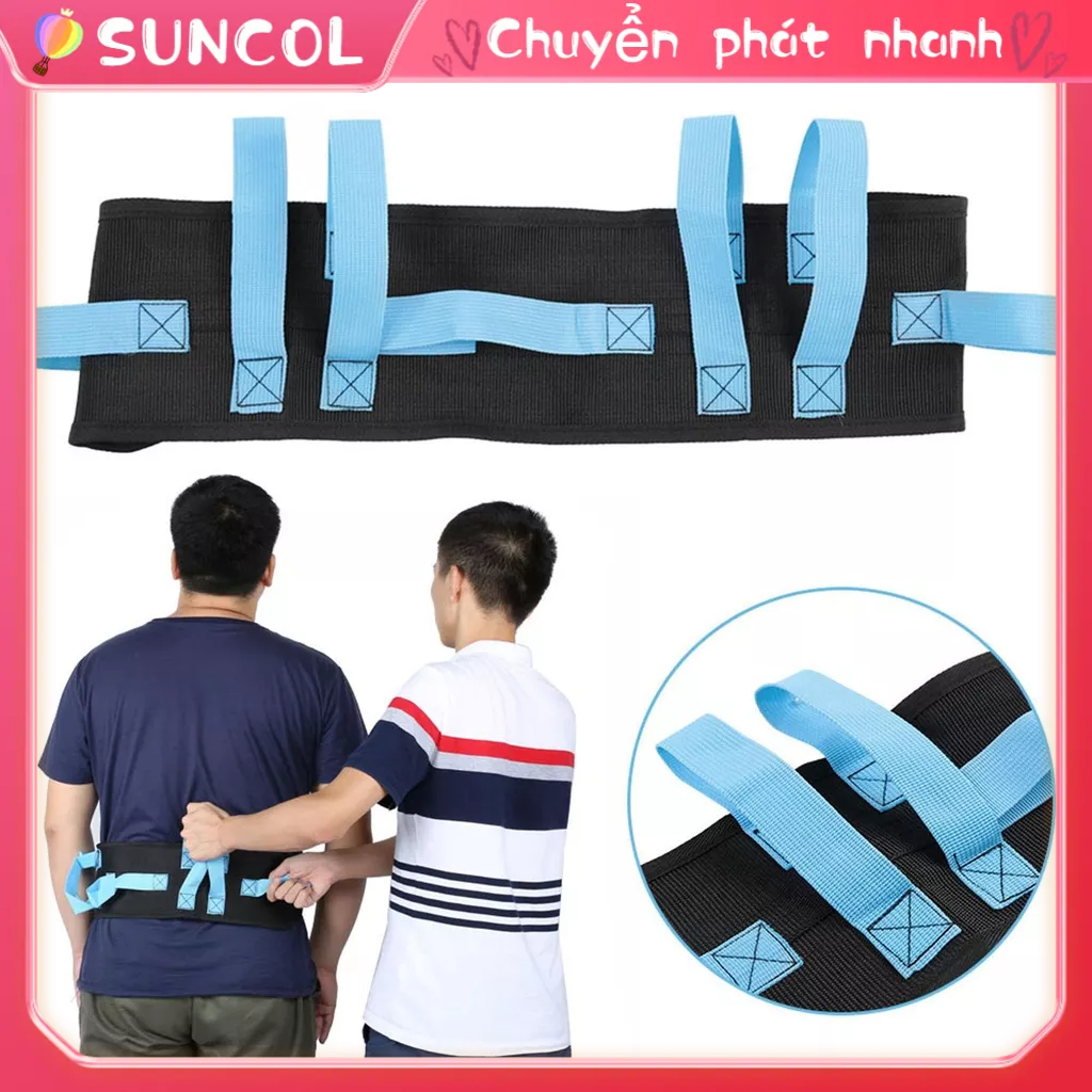 SUNCOL Công cụ di chuyển đi bộ bằng đai dáng có tay cầm Khóa nhả nhanh An toàn cho bệnh nhân