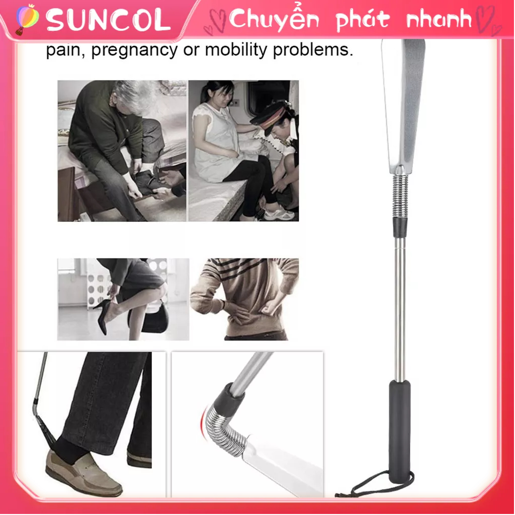 SUNCOL Phụ kiện giày có thể mở rộng bằng kính thiên văn gập lại thép không gỉ