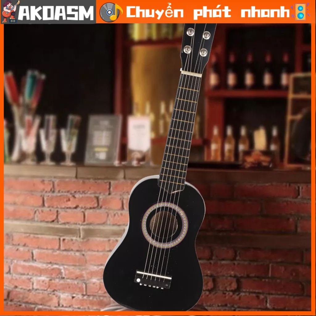 AKOASM Đồ chơi âm thanh cho trẻ em 21 inch Đàn guitar màu bằng gỗ nhạc cụ