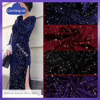 Cuộn Vải Nhung Kim Cương Ba Chiều Rộng 1.45M Dài 0.5M Phong Cách Lolita