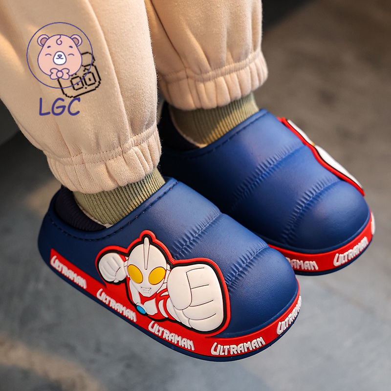 Dép Cotton Đi Trong Nhà Chống Trượt Không Thấm Nước Kiểu Hoạt Hình Dễ Thương Cho Bé Trai