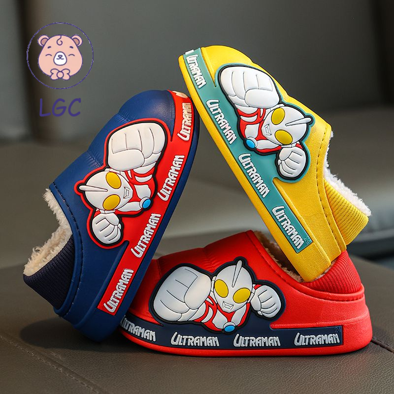 Dép Cotton Đi Trong Nhà Chống Trượt Không Thấm Nước Kiểu Hoạt Hình Dễ Thương Cho Bé Trai