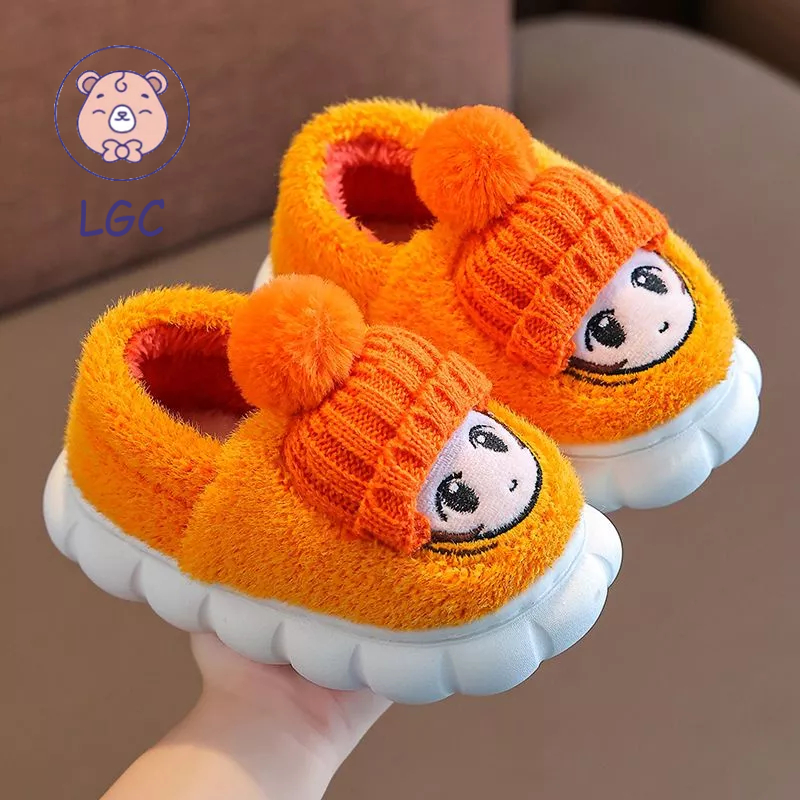 Dép Bông Đi Trong Nhà Chống Trượt Hình Hoạt Hình Cho Trẻ Em