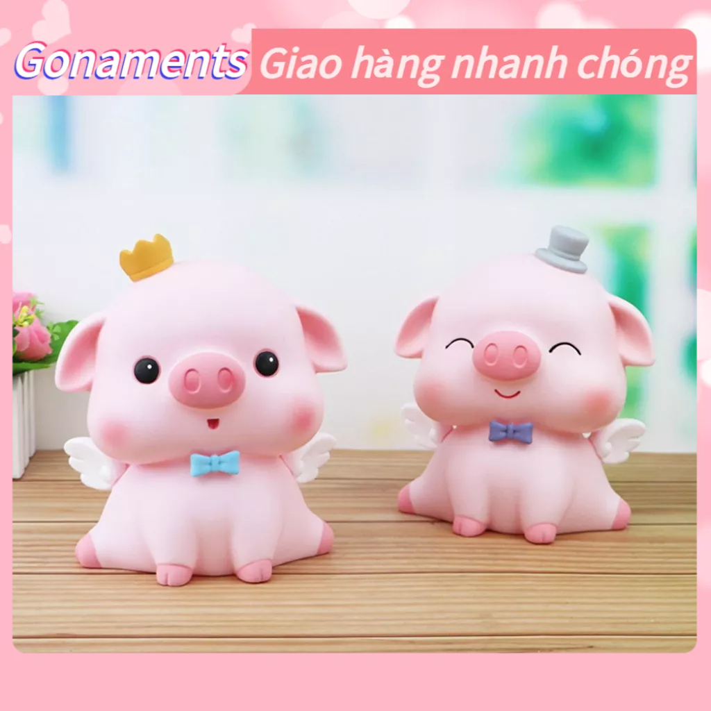 Heo Đất Tiết Kiệm Tiền Hoạt Hình Con Heo Đất Hoạt Hình Dễ Thương Di Động Nhỏ Trang Trí Vật Cho Bé Gái Trẻ Em Trang Trí Nhà cửa Quà Tặng Gonaments O.