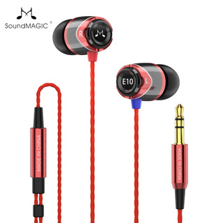 Tai Nghe Nhét Tai SoundMAGIC E10 Màu Đen Đỏ Chống Ồn Âm Thanh Stereo Sống Động