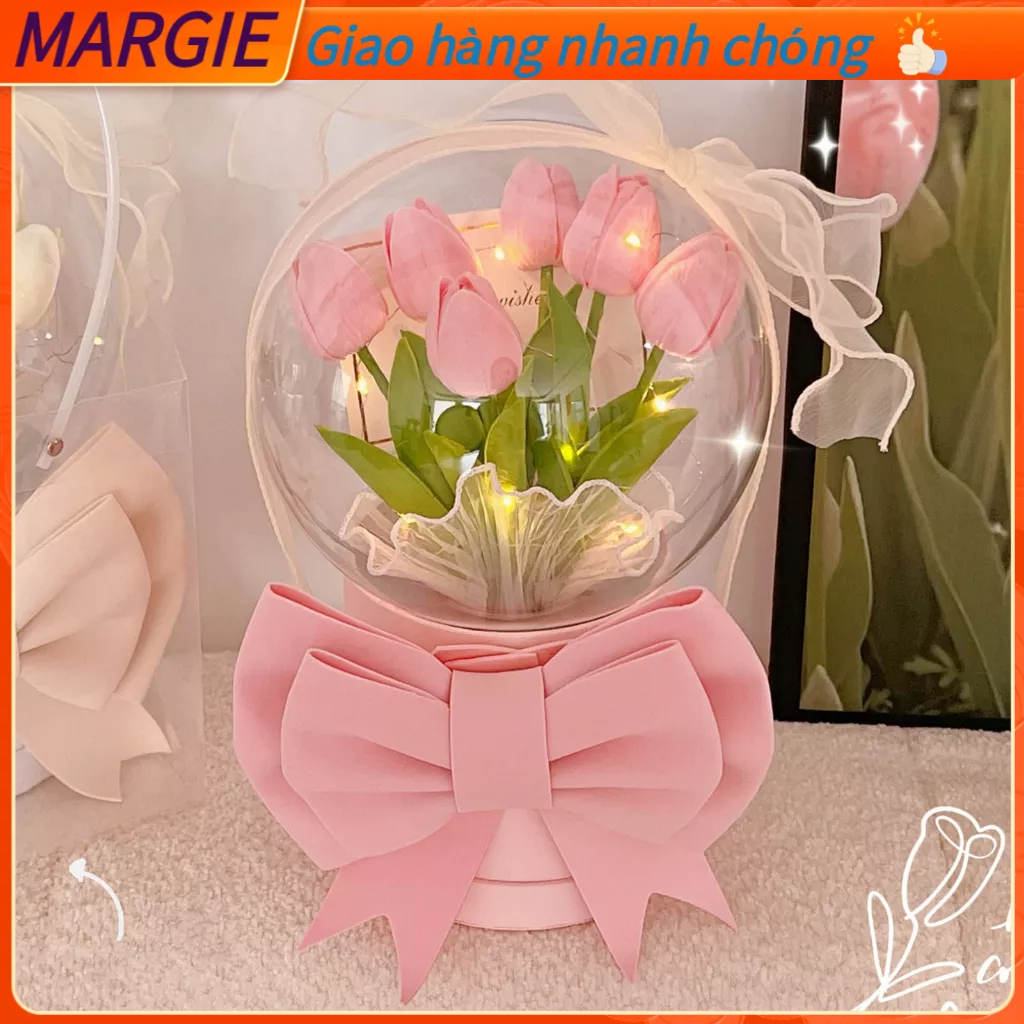 Hoa giả tulip decor trang trí, Bó Hoa Tulip Nhân Tạo Dùng Làm Quà Tặng Valentine, Bó Hoa Tulip Nhân Tạo Được Làm Thủ Công Dùng Để MARGIE C.