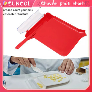 SUNCOL Khay đếm viên thuốc tay phải với thìa nang nhựa chuyên nghiệp tại nhà