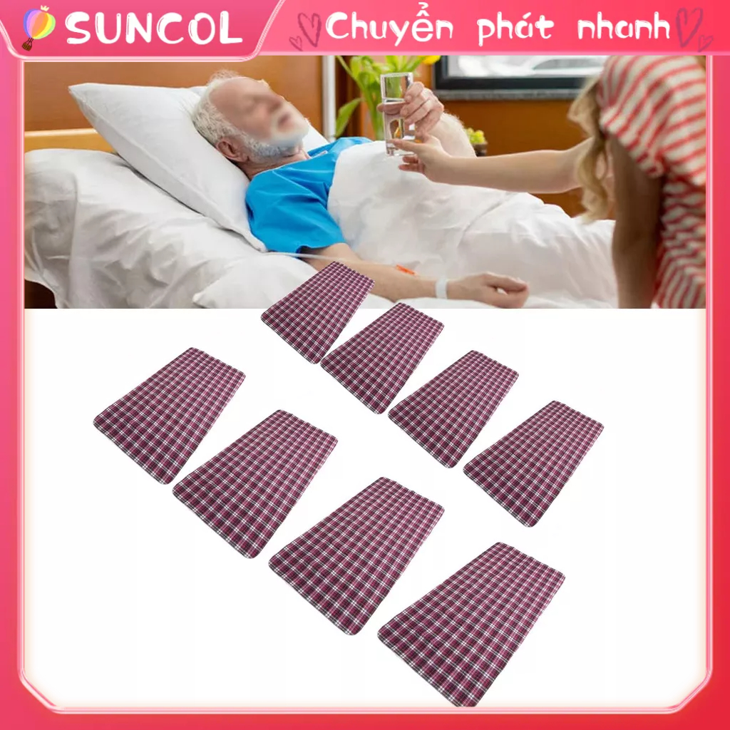 SUNCOL Tấm lót giường không kiểm soát Kẻ sọc màu tím Có thể giặt được bệnh viện thấm hút nặng có tái sử dụng cho tại nhà Trong
