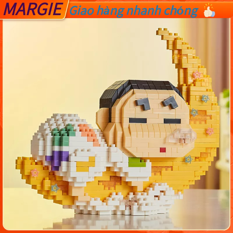 Đồ chơi mô hình lắp ráp 3D mini nhân vật hoạt hình Shin Cậu Bé Bút Chì Khối Xây Dựng Đồ Chơi Vi Hạt Hình Hoạt Ngủ Ngáy MARGIE A.