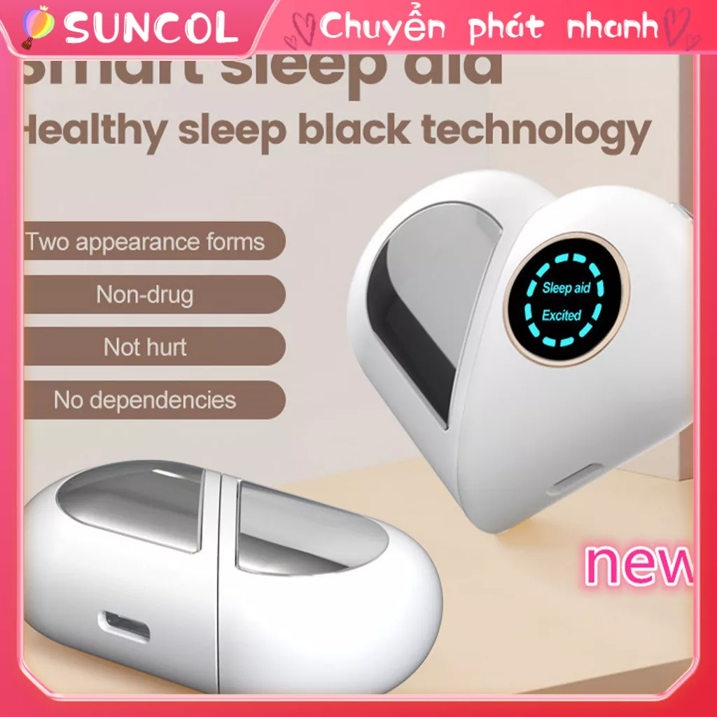 Máy Hỗ Trợ Giấc Ngủ Mini Cầm Tay, Dụng cụ hỗ trợ giấc ngủ cầm tay Mini, Giảm căng thẳng lo âu Di động SUNCOL