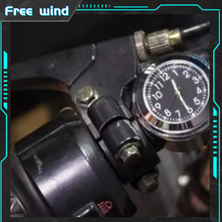 Free wind đồng hồ tay lái xe máy mạ chrome thời gian chính xác hợp kim nhôm chống nước gắn