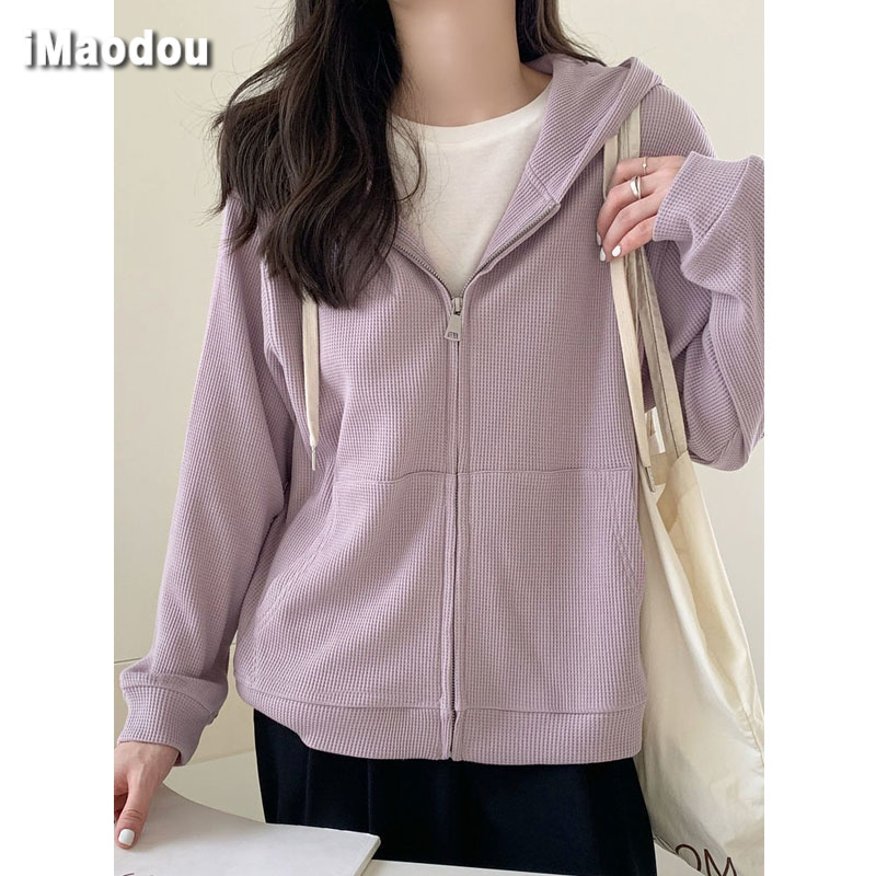 IMAODOU Áo hoodie mỏng  tay dài thời trang xuân thu 2023