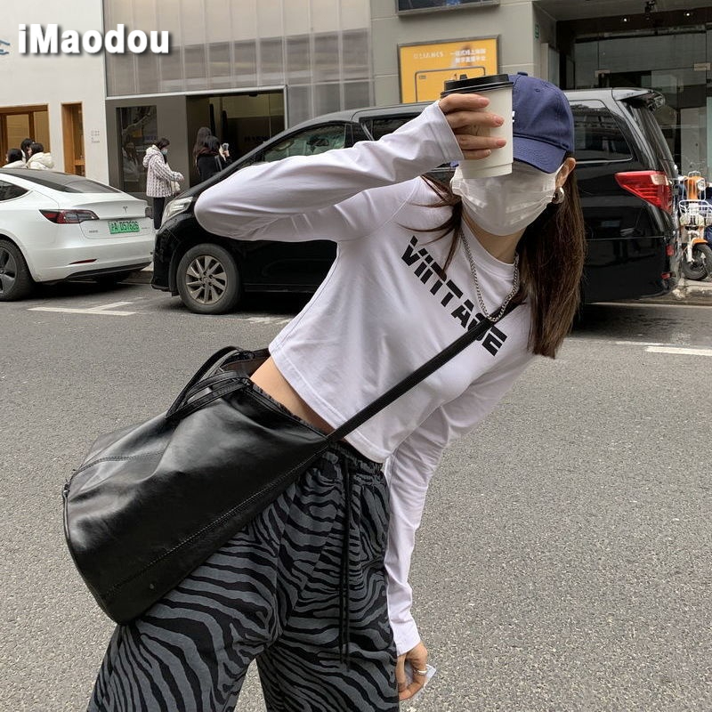 IMAODOU Túi xách  tích hợp túi đeo vai da pu sức chứa lớn sành điệu cho nữ