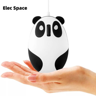 Elec Space Chuột Quang Có Dây USB Hình Gấu Trúc 3D Dễ Thương Cho Nam Và Nữ