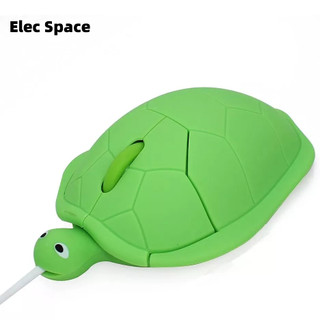 Elec Space Chuột Quang Có Dây USB Hình Rùa Dễ Thương Cho Notebook PC Laptop