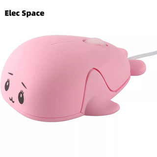 Elec Space Chuột quang có dây USB thiết kế cá heo dễ thương cho PC laptop