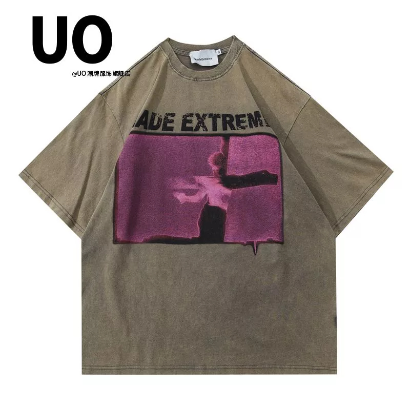 Áo Thun 100% Cotton Tay Ngắn Dáng Rộng In Hoạ Tiết Đơn Giản Trẻ Trung Dành Cho Cặp Đôi