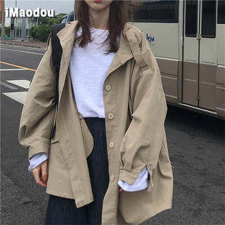 IMAODOU Hong Kong style long-sleeved jacket female student loose slimming jacket baseball uniform top trend