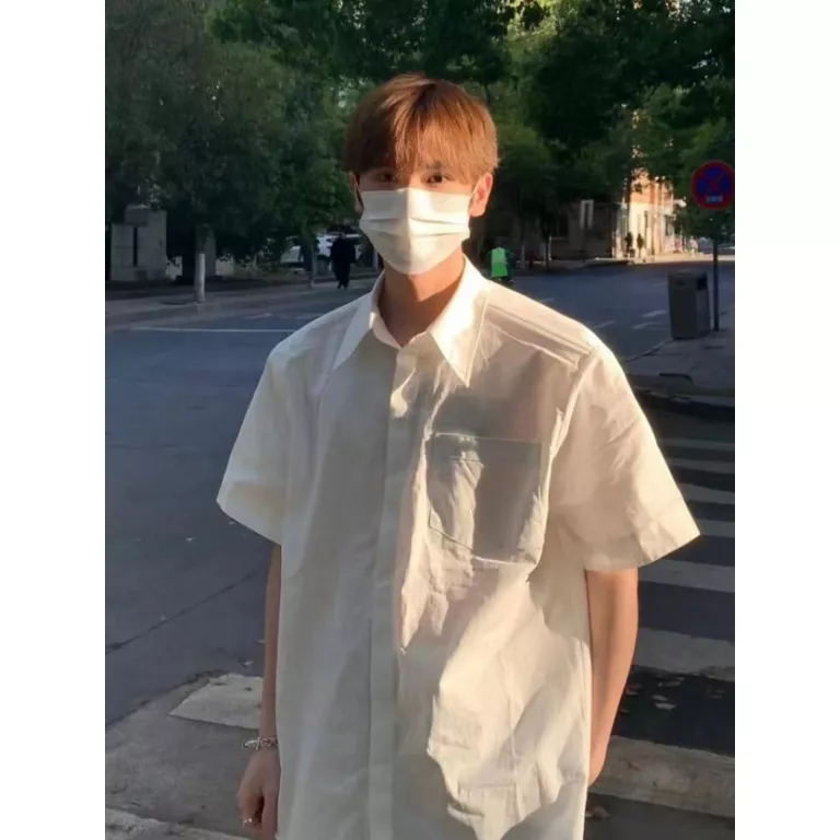 Áo Sơ Mi Cotton Tay Ngắn Dáng Rộng Phong Cách Nhật Bản Thời Trang Mùa Hè Mới Cho Nam