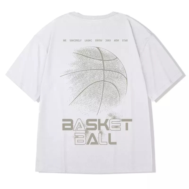 Áo Thun Thể Thao Tay Ngắn Dáng Rộng Bằng Cotton Phong Cách Âu Mỹ Thời Trang Mùa Hè Cho Nam