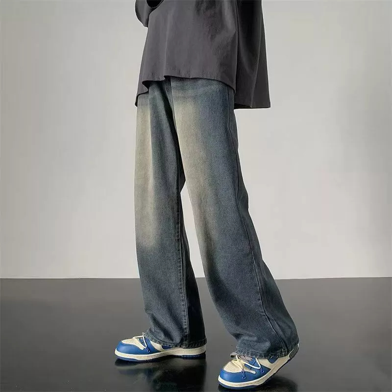 Quần Jean Rách Phong Cách Retro Đường Phố Hàn Quốc Mùa Xuân Thu Cho Nam Và Nữ