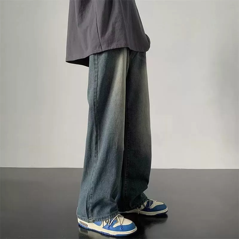 Quần Jean Rách Phong Cách Retro Đường Phố Hàn Quốc Mùa Xuân Thu Cho Nam Và Nữ