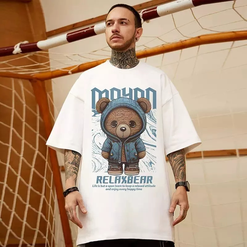 Áo Thun Tay Ngắn Dáng Rộng Plus Size Chất Liệu Cotton Cao Cấp Thời Trang Cho Nam