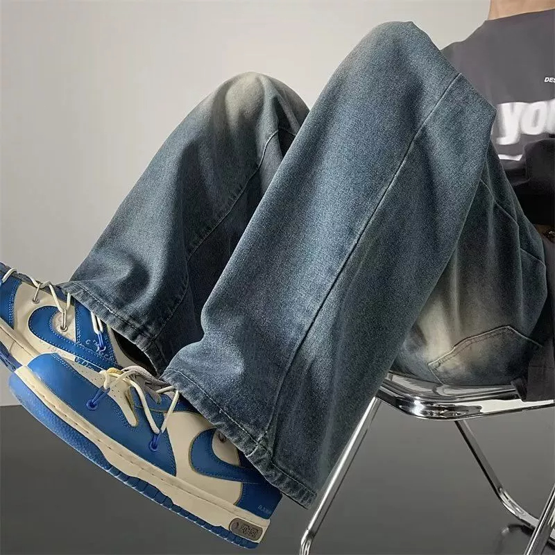 Quần Jean Rách Phong Cách Retro Đường Phố Hàn Quốc Mùa Xuân Thu Cho Nam Và Nữ