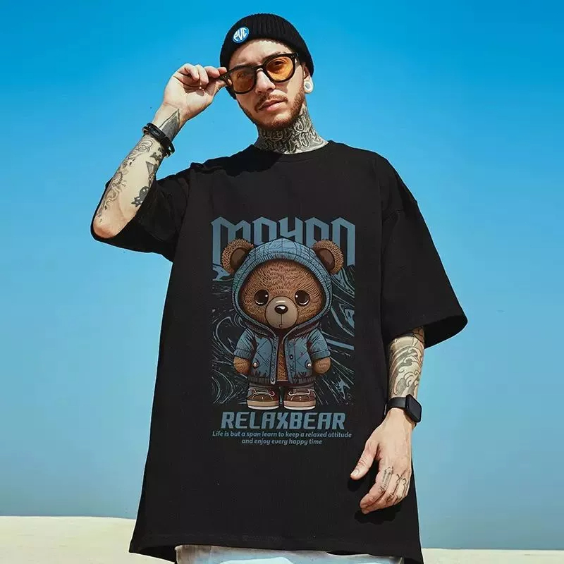 Áo Thun Tay Ngắn Dáng Rộng Plus Size Chất Liệu Cotton Cao Cấp Thời Trang Cho Nam