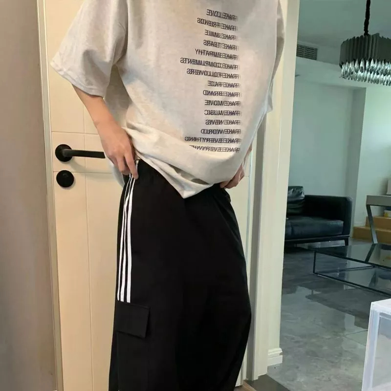 Áo Thun Tay Ngắn Cổ Tròn Dáng Rộng In Chữ Nặng 260g Thời Trang Mùa Hè 2023 Cho Nam