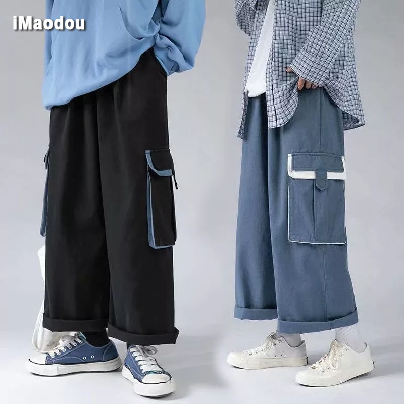 Quần Dài Dáng Suông Rộng Có Dây Rút Phong Cách Hàn Quốc Thời Trang Xuân Thu Mới Cho Nam