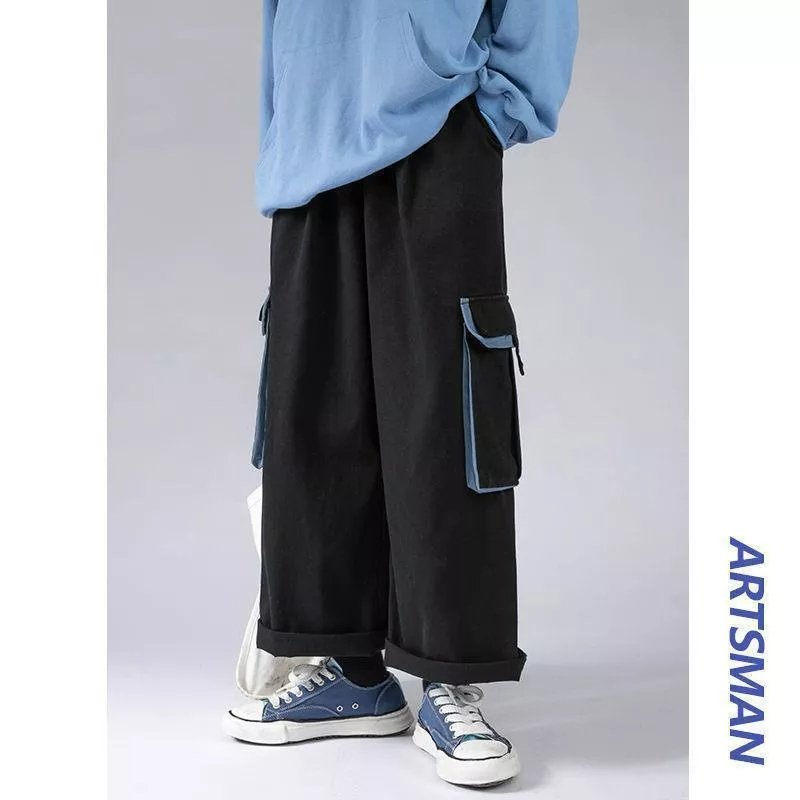 Quần Dài Dáng Suông Rộng Có Dây Rút Phong Cách Hàn Quốc Thời Trang Xuân Thu Mới Cho Nam