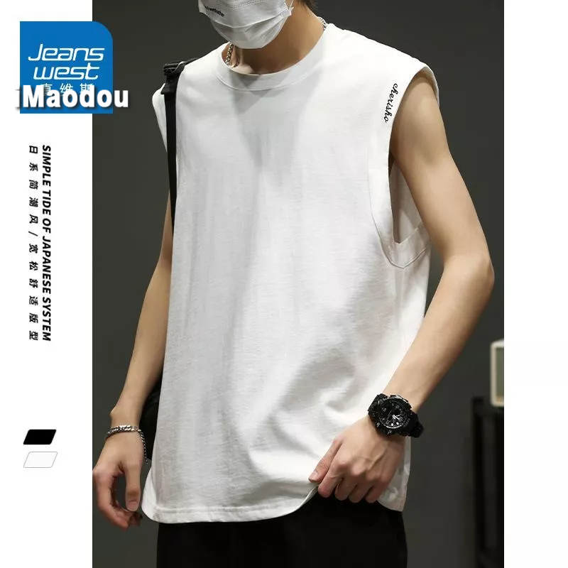 Áo Thun Thể Thao Cotton Không Tay Dáng Rộng Thoáng Khí Theo Phong Cách Mùa Hè Dành Cho Nam