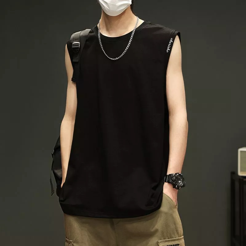 Áo Thun Thể Thao Cotton Không Tay Dáng Rộng Thoáng Khí Theo Phong Cách Mùa Hè Dành Cho Nam