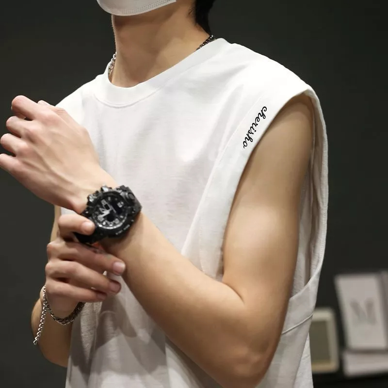 Áo Thun Thể Thao Cotton Không Tay Dáng Rộng Thoáng Khí Theo Phong Cách Mùa Hè Dành Cho Nam