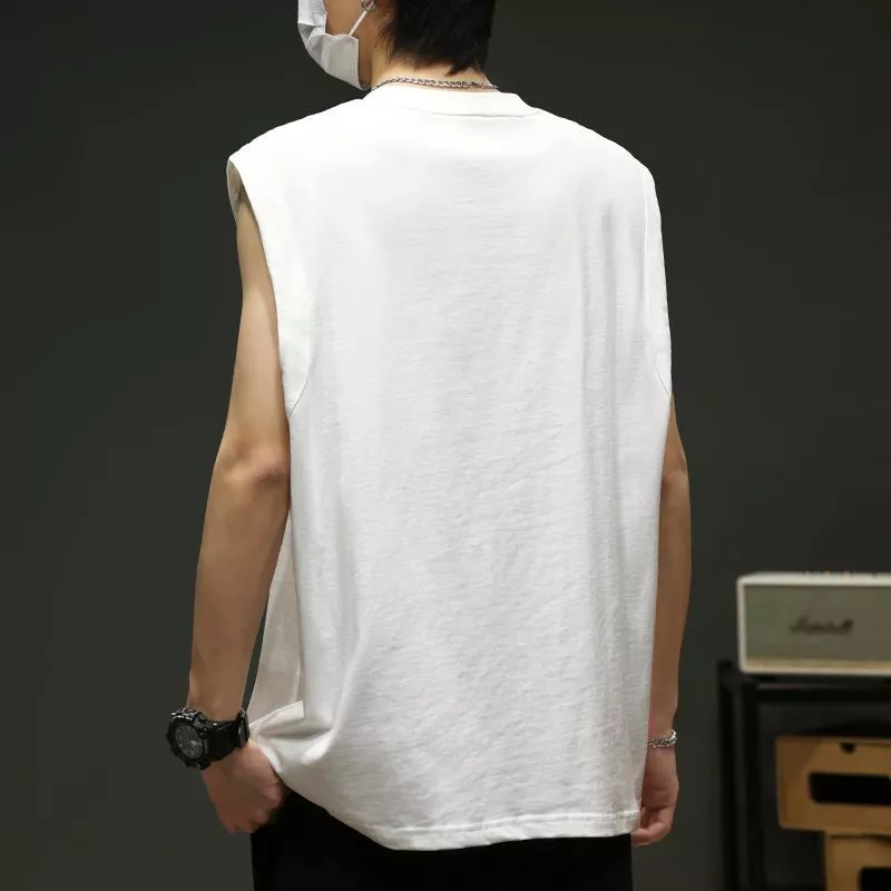 Áo Thun Thể Thao Cotton Không Tay Dáng Rộng Thoáng Khí Theo Phong Cách Mùa Hè Dành Cho Nam