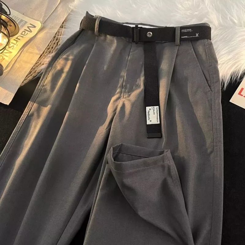 Quần Dài Ống Đứng Có Thắt Lưng Phong Cách Hàn Quốc Hợp Thời Trang Xuân Hè Cho Nam