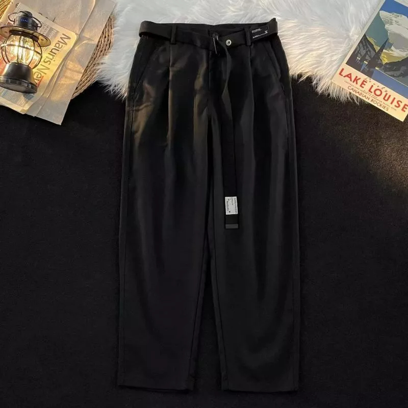 Quần Dài Ống Đứng Có Thắt Lưng Phong Cách Hàn Quốc Hợp Thời Trang Xuân Hè Cho Nam