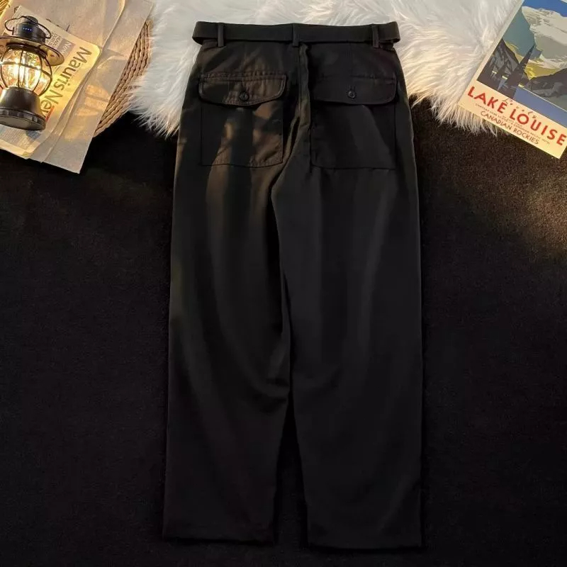 Quần Dài Ống Đứng Có Thắt Lưng Phong Cách Hàn Quốc Hợp Thời Trang Xuân Hè Cho Nam