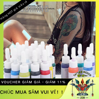 Set 25 màu Mực phun xăm Mực Xăm Microblading Màu sắc Mực xăm tattoo cơ thể chuyên nghiệp BeautyTop01