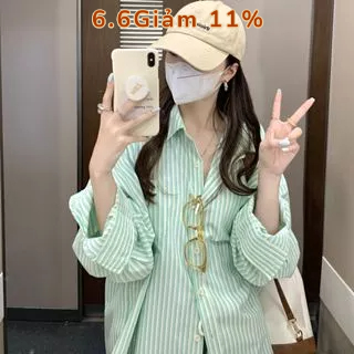 ❤ Áo sơ mi vải mát form rộng khoác ngoài đi biển, áo sơ mi cổ đức công sở nhiều màu