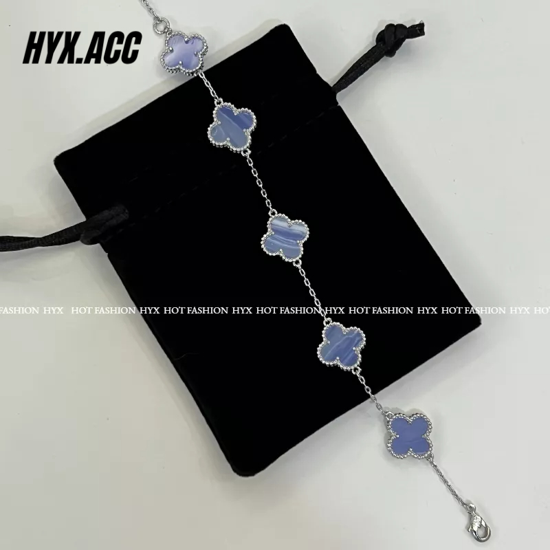 Vòng Tay Cỏ 4 Lá Màu Tím Thời Trang Cho Nữ