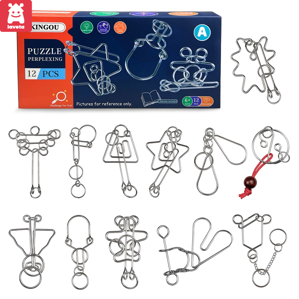Bộ 12 Phát triển IQ Bộ đồ chơi mở khóa não cho trẻ em - Đồ chơi trí tuệ - IQ Toys