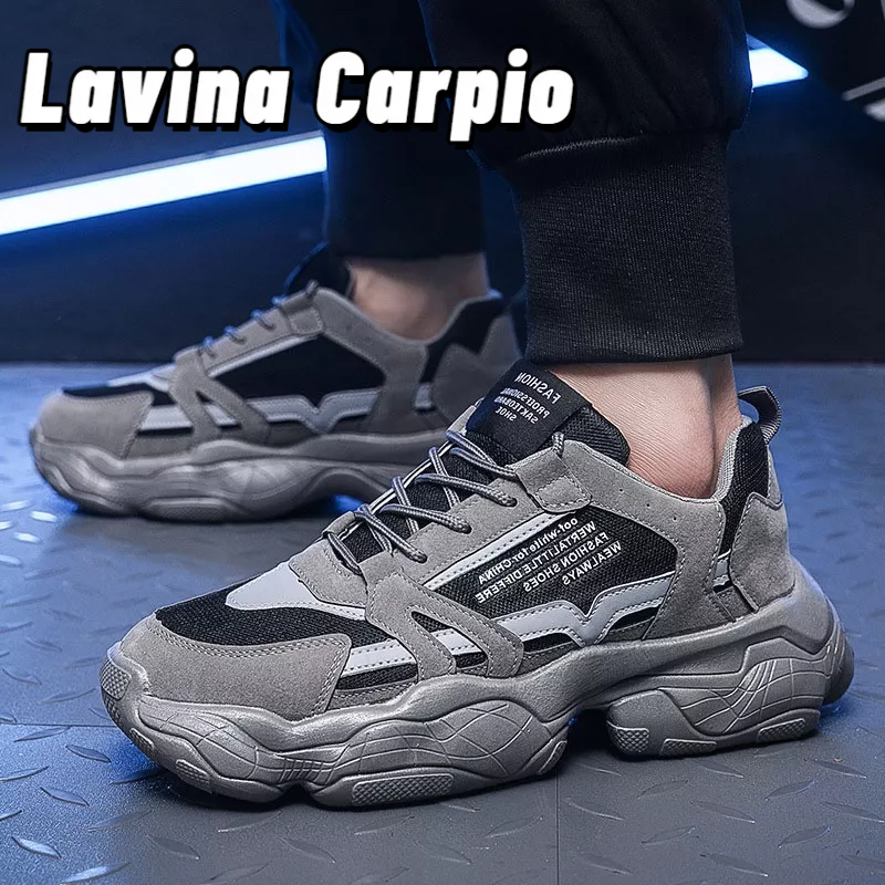 Giày Thể Thao Lavina Carpio Đế Mềm Phối Lưới Thoáng Khí Trọng Lượng Nhẹ Thời Trang Cho Nam