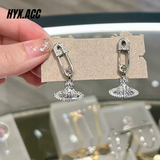 Bông tai nữ Shiny Pin Diamond Saturn Bông tai