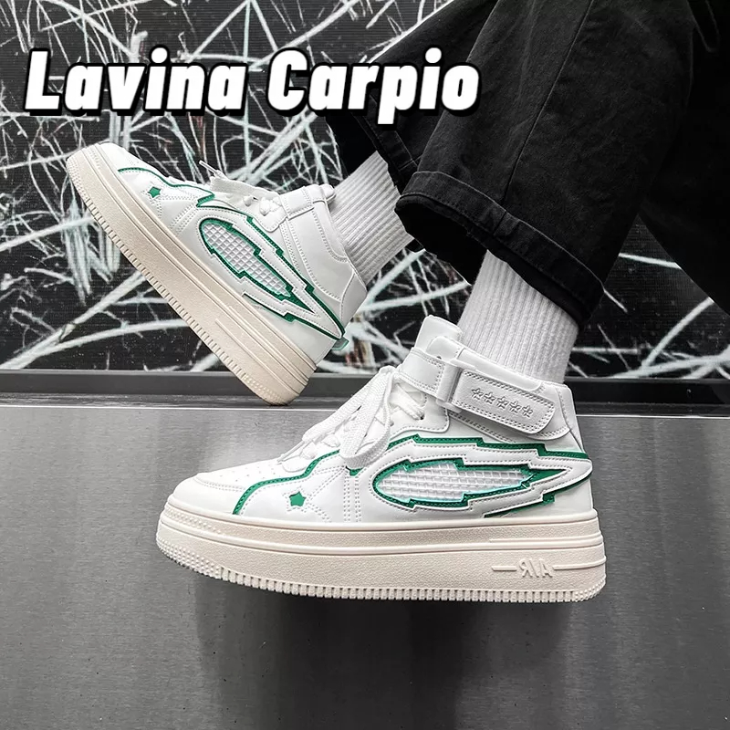 Lavina Carpio Giày canvas Cổ Cao Đế Dày Phong Cách Hong Kong Mới Cho Nam