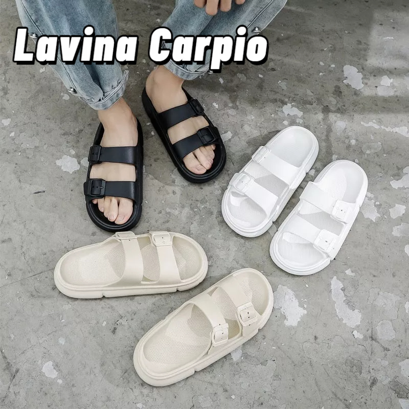 Dép LAVINA CARPIO quai ngang liền mảnh đế dày mềm mại mang ra ngoài thời trang dành cho nam